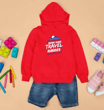 Load image into Gallery viewer, Travel Harder Kids Hoodie for Boy/Girl-RED-Ektarfa.online