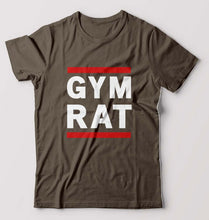 Load image into Gallery viewer, Gym Rat T-Shirt for Men-Olive Green-Ektarfa.online