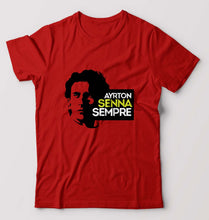 Load image into Gallery viewer, Ayrton Senna T-Shirt for Men-Red-Ektarfa.online