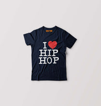 Load image into Gallery viewer, I Love Hip Hop Kids T-Shirt for Boy/Girl-Navy Blue-Ektarfa.online