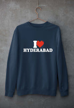 Load image into Gallery viewer, I Love Hyderabad Unisex Sweatshirt for Men/Women-Navy Blue-Ektarfa.online