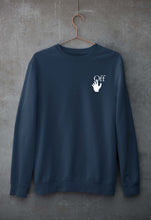 Load image into Gallery viewer, off white Unisex Sweatshirt for Men/Women-Navy Blue-Ektarfa.online