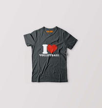 Load image into Gallery viewer, I Love Volleyball Kids T-Shirt for Boy/Girl-Steal Grey-Ektarfa.online