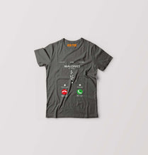 Load image into Gallery viewer, Maldives Calling Kids T-Shirt for Boy/Girl-Charcoal-Ektarfa.online