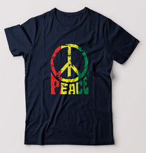 Load image into Gallery viewer, Bob Marley Peace T-Shirt for Men-Navy Blue-Ektarfa.online