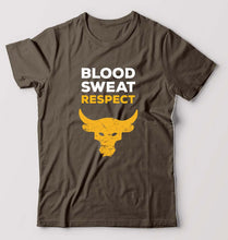 Load image into Gallery viewer, Blood Sweat Respect Gym T-Shirt for Men-Olive Green-Ektarfa.online