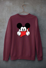 Load image into Gallery viewer, Mickey Mouse Fuck Unisex Sweatshirt for Men/Women-Maroon-Ektarfa.online
