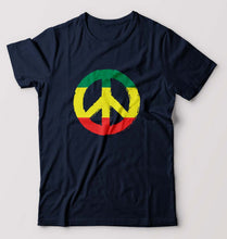 Load image into Gallery viewer, Bob Marley Peace T-Shirt for Men-Navy Blue-Ektarfa.online