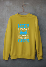 Load image into Gallery viewer, Cat Unisex Sweatshirt for Men/Women-Mustard yellow-Ektarfa.online