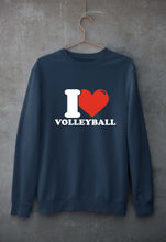 Load image into Gallery viewer, I Love Volleyball Unisex Sweatshirt for Men/Women-Navy blue-Ektarfa.online