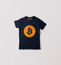 Load image into Gallery viewer, Cryptocurrency Bitcoin Kids T-Shirt for Boy/Girl-Navy Blue-Ektarfa.online