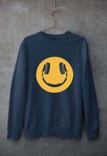 Load image into Gallery viewer, Emoji Headphone Music Unisex Sweatshirt for Men/Women-Navy blue-Ektarfa.online