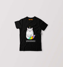 Load image into Gallery viewer, MEOWNICORN Kids T-Shirt for Boy/Girl-Black-Ektarfa.online
