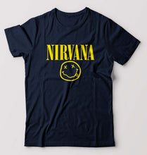 Load image into Gallery viewer, Nirvana T-Shirt for Men-Navy Blue-Ektarfa.online