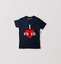 Load image into Gallery viewer, I Love Fries Kids T-Shirt for Boy/Girl-Navy Blue-Ektarfa.online
