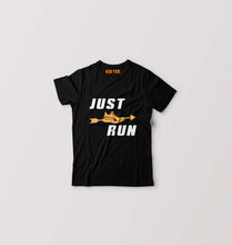 Load image into Gallery viewer, Runner Running Kids T-Shirt for Boy/Girl-Black-Ektarfa.online