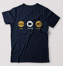 Load image into Gallery viewer, Coder T-Shirt for Men-Navy Blue-Ektarfa.online