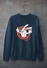 Load image into Gallery viewer, Domrebel Bunny Unisex Sweatshirt for Men/Women-Navy Blue-Ektarfa.online