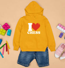 Load image into Gallery viewer, I Love Chess Kids Hoodie for Boy/Girl-Mustard Yellow-Ektarfa.online