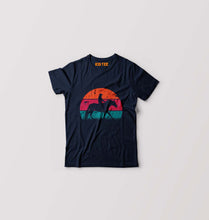 Load image into Gallery viewer, Horse Riding Kids T-Shirt for Boy/Girl-Navy Blue-Ektarfa.online