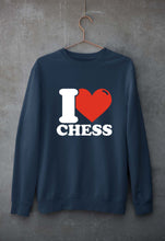 Load image into Gallery viewer, I Love Chess Unisex Sweatshirt for Men/Women-Navy blue-Ektarfa.online