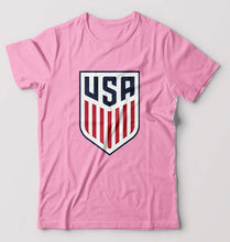 Load image into Gallery viewer, USA Football T-Shirt for Men-Light Baby Pink-Ektarfa.online