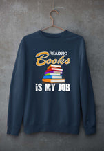Load image into Gallery viewer, Books Unisex Sweatshirt for Men/Women-Navy Blue-Ektarfa.online