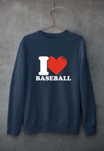 Load image into Gallery viewer, I Love Baseball Unisex Sweatshirt for Men/Women-Navy blue-Ektarfa.online