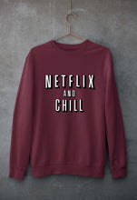 Load image into Gallery viewer, Netflix and Chill Unisex Sweatshirt for Men/Women-Maroon-Ektarfa.online