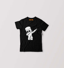 Load image into Gallery viewer, Dab Marshmello Kids T-Shirt for Boy/Girl-Black-Ektarfa.online