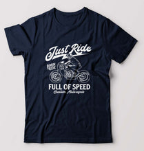 Load image into Gallery viewer, Motorcycle T-Shirt for Men-Navy Blue-Ektarfa.online
