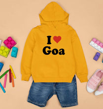 Load image into Gallery viewer, I Love Goa Kids Hoodie for Boy/Girl-Mustard Yellow-Ektarfa.online