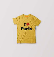 Load image into Gallery viewer, I Love Paris Kids T-Shirt for Boy/Girl-Golden Yellow-Ektarfa.online