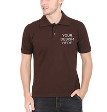 Load image into Gallery viewer, Customized-Custom-Personalized Polo T-Shirt for Men-Coffee Brown-Ektarfa.online