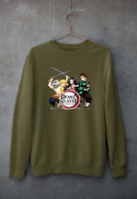 Load image into Gallery viewer, Demon Slayer Unisex Sweatshirt for Men/Women-Olive Green-Ektarfa.online