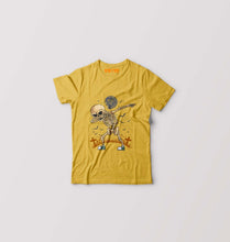 Load image into Gallery viewer, Dab Skull Kids T-Shirt for Boy/Girl-Golden Yellow-Ektarfa.online