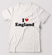 Load image into Gallery viewer, I Love England T-Shirt for Men-White-Ektarfa.online