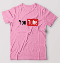 Load image into Gallery viewer, YouTube T-Shirt for Men-Light Baby Pink-Ektarfa.online