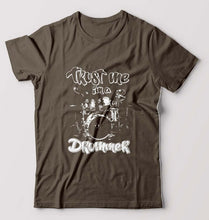 Load image into Gallery viewer, Drummer T-Shirt for Men-Olive Green-Ektarfa.online