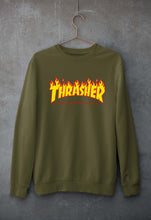 Load image into Gallery viewer, Thrasher Unisex Sweatshirt for Men/Women-Olive Green-Ektarfa.online