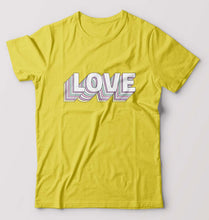 Load image into Gallery viewer, Love T-Shirt for Men-Yellow-Ektarfa.online