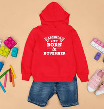 Load image into Gallery viewer, Legends are Born in November Kids Hoodie for Boy/Girl-Red-Ektarfa.online