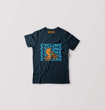 Load image into Gallery viewer, Cycling Kids T-Shirt for Boy/Girl-Petrol Blue-Ektarfa.online