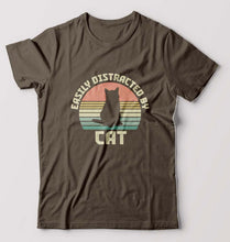Load image into Gallery viewer, Cat T-Shirt for Men-Olive Green-Ektarfa.online