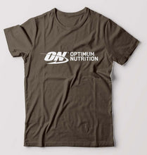 Load image into Gallery viewer, optimum nutrition (ON) T-Shirt for Men-Olive Green-Ektarfa.online