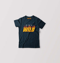 Load image into Gallery viewer, Stay Wild Hop Kids T-Shirt for Boy/Girl-Petrol Blue-Ektarfa.online