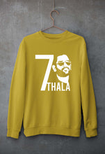 Load image into Gallery viewer, MS Dhoni 07 Thala Unisex Sweatshirt for Men/Women-Mustard Yellow-Ektarfa.online