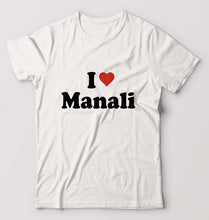 Load image into Gallery viewer, I Love Manali T-Shirt for Men-White-Ektarfa.online