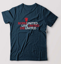 Load image into Gallery viewer, Born United Live United Die United T-Shirt for Men-Petrol Blue-Ektarfa.online