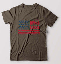 Load image into Gallery viewer, USA America T-Shirt for Men-Olive Green-Ektarfa.online